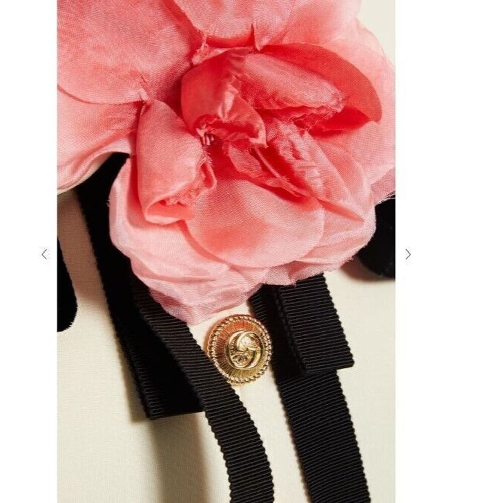 NWT. $3600 GUCCI Floral-appliquéd cady mini dress XXS - Picture 3 of 16